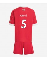 Liverpool Ibrahima Konate #5 Domácí dres pro děti 2025-26 Krátký Rukáv (+ trenýrky)